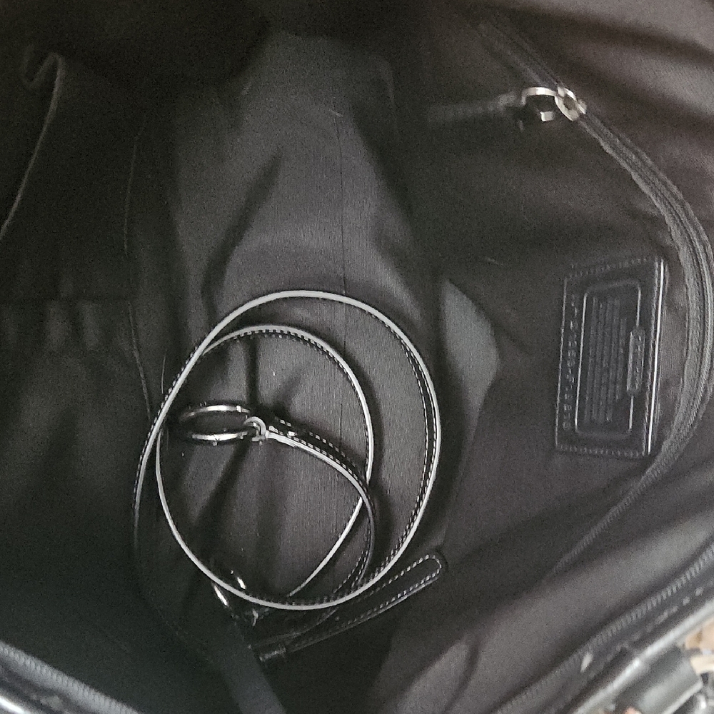 Coach Black and Gray Signature Shoulder Bag - Picture 7 of 7